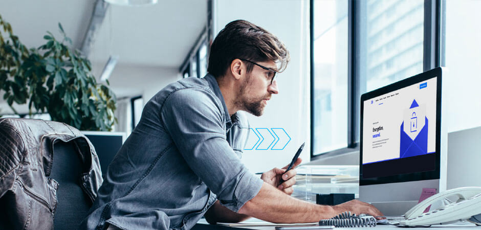 man at computer