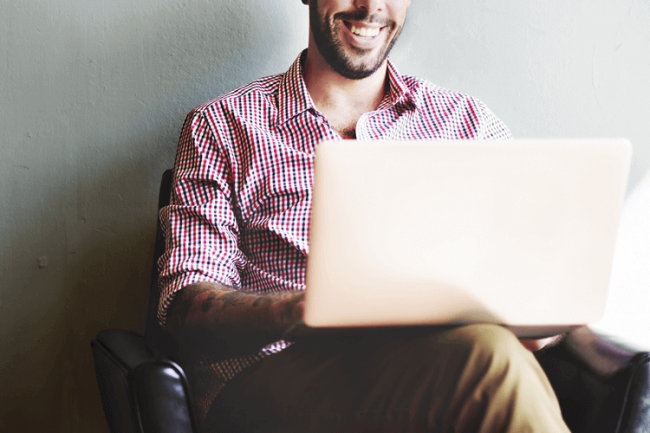 Man using laptop