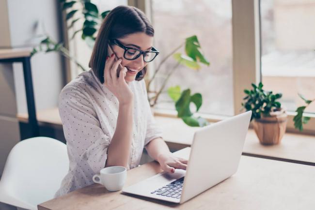 Woman Using Laptop